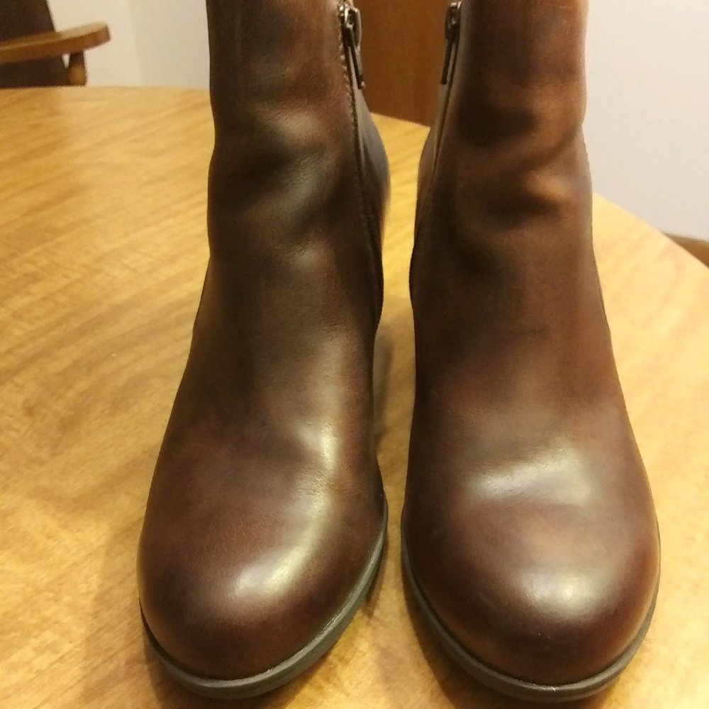 Born Alter Cognac Leather Booties Size 9.5